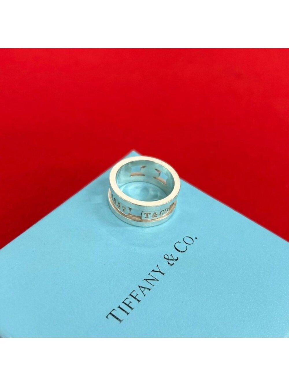 Tiffany & Co Vintage Element Ring 925 Sterling Silver